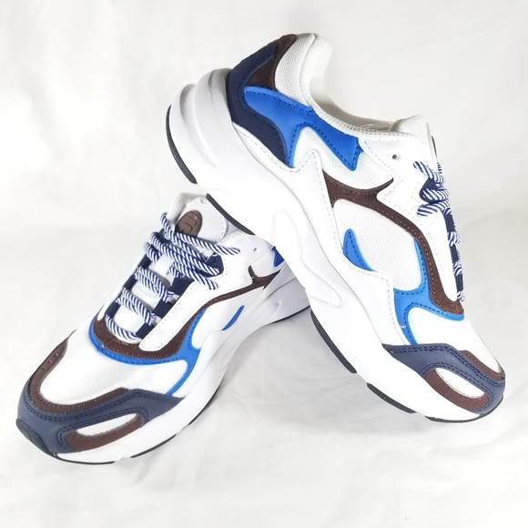 FILA Luminance Blue Brown and White Shoes 5RM00533 - Picture 4 of 7